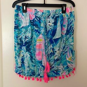 Lilly Pulitzer, boat print strapless top